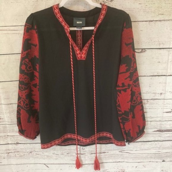 Anthropologie Maeve umbra embroidered peasant top - Picture 3 of 10